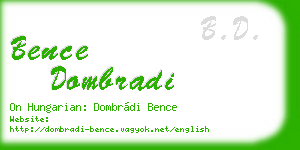 bence dombradi business card